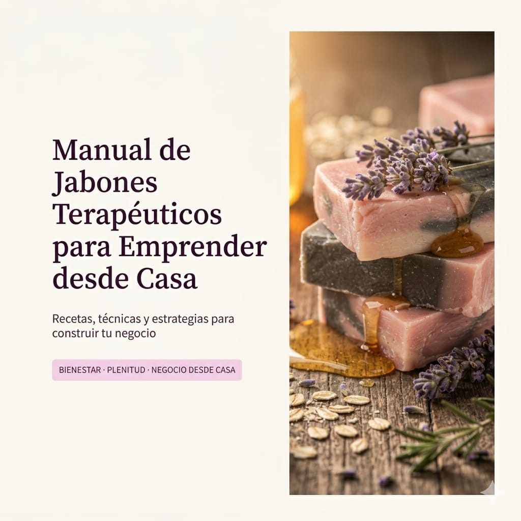 Manual de Jabones Terapéuticos + 4 bonos: Ganá un sueldo extra